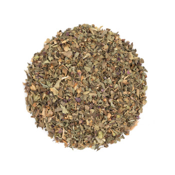 Organic basil leaves