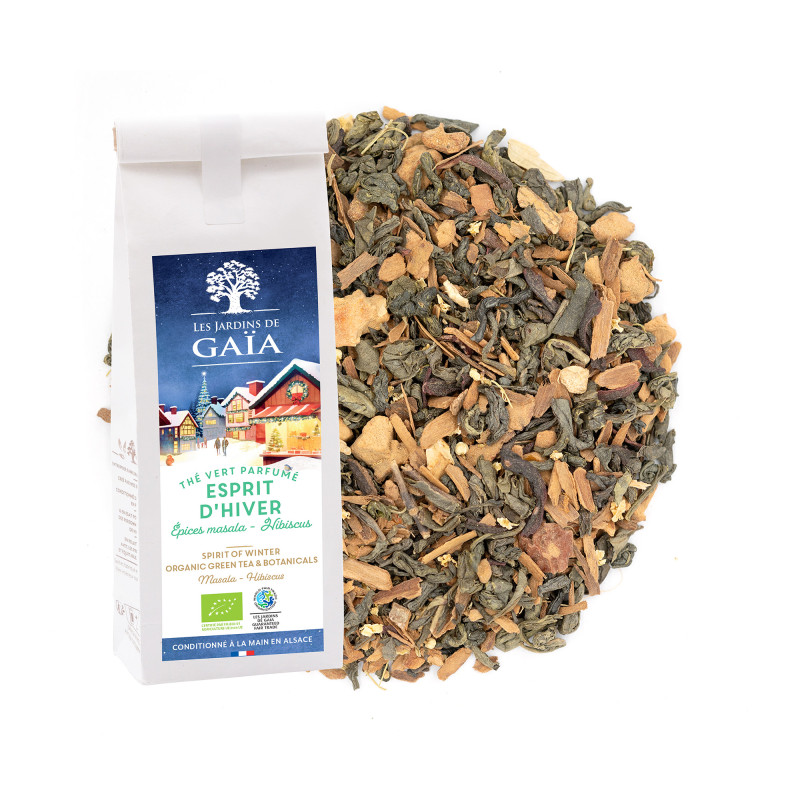 Thé vert aux épices masala et à l'hibiscus - Esprit d'hiver