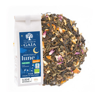 Organic green tea with tulsi and cardamom - Moonlit garden